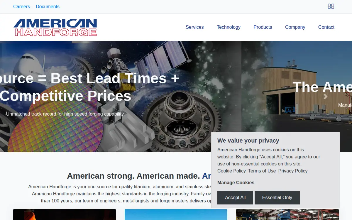 Homepage of Alu-forge, INC.