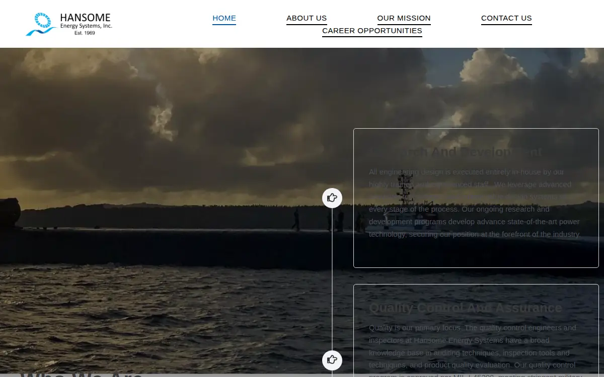 Homepage of Hansome Energy Systems INC