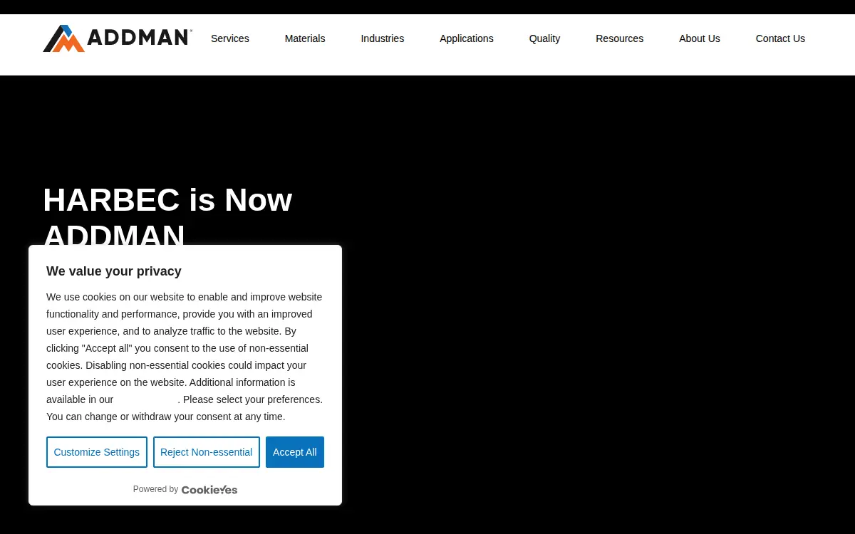 Homepage of Harbec INC