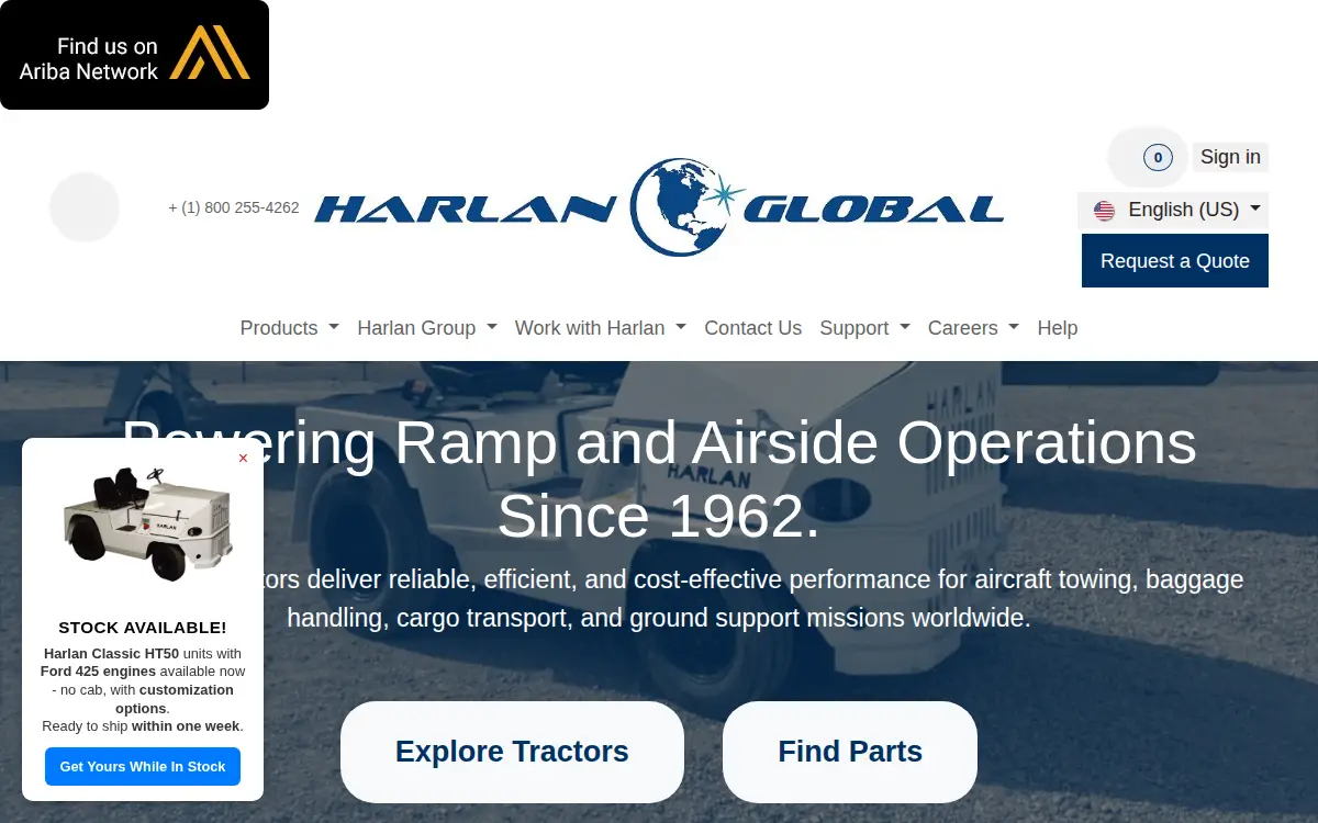 Homepage of Harlan Global Manufacturing LLC