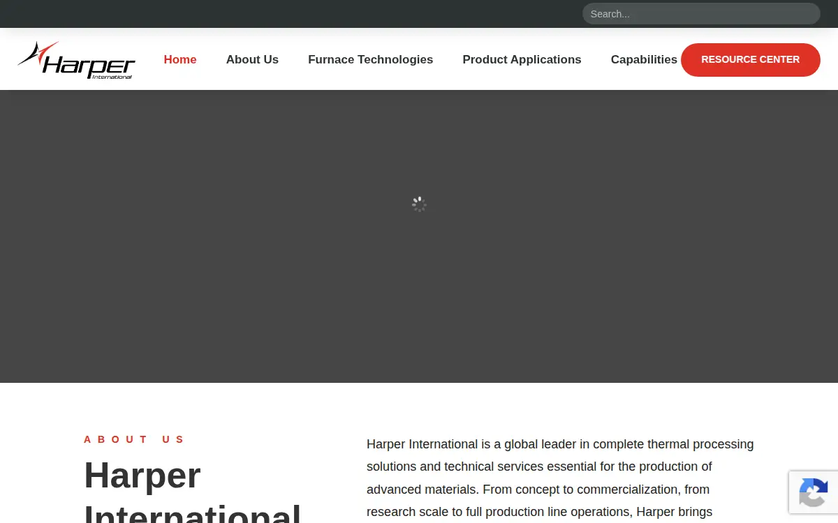 Homepage of Harper International Corporation