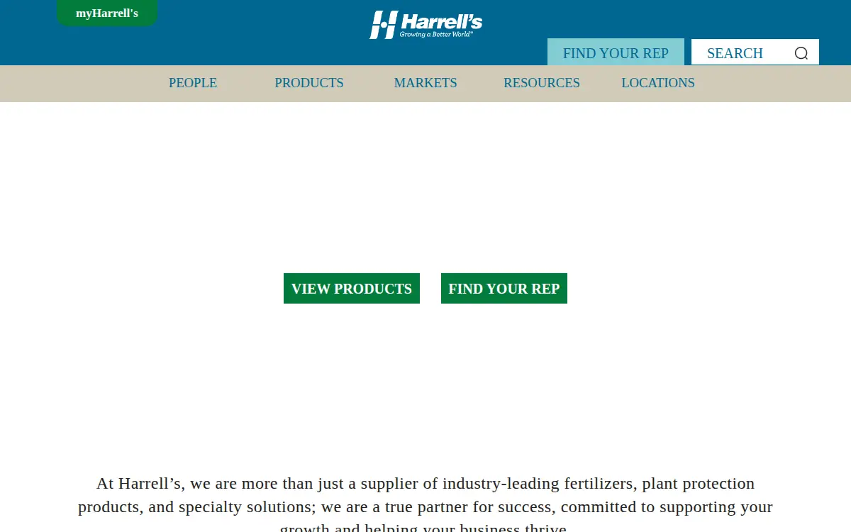 Homepage of Harrell's, LLC