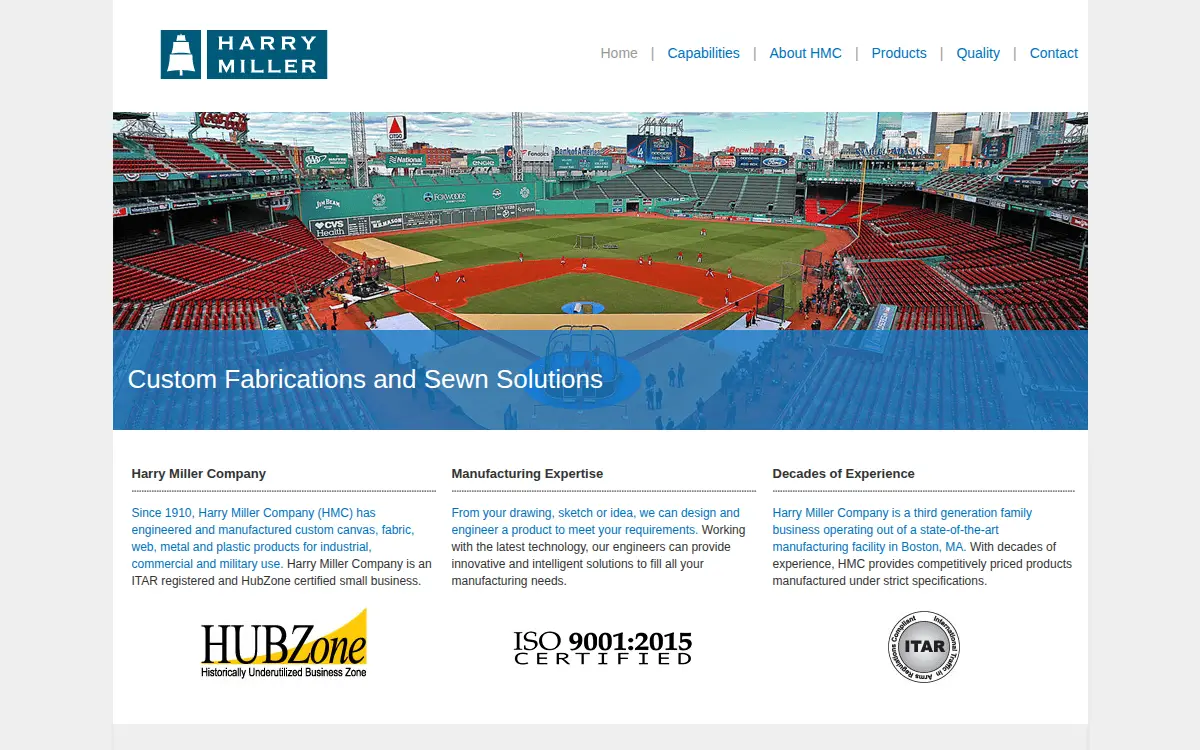 Homepage of Harry Miller CO LLC