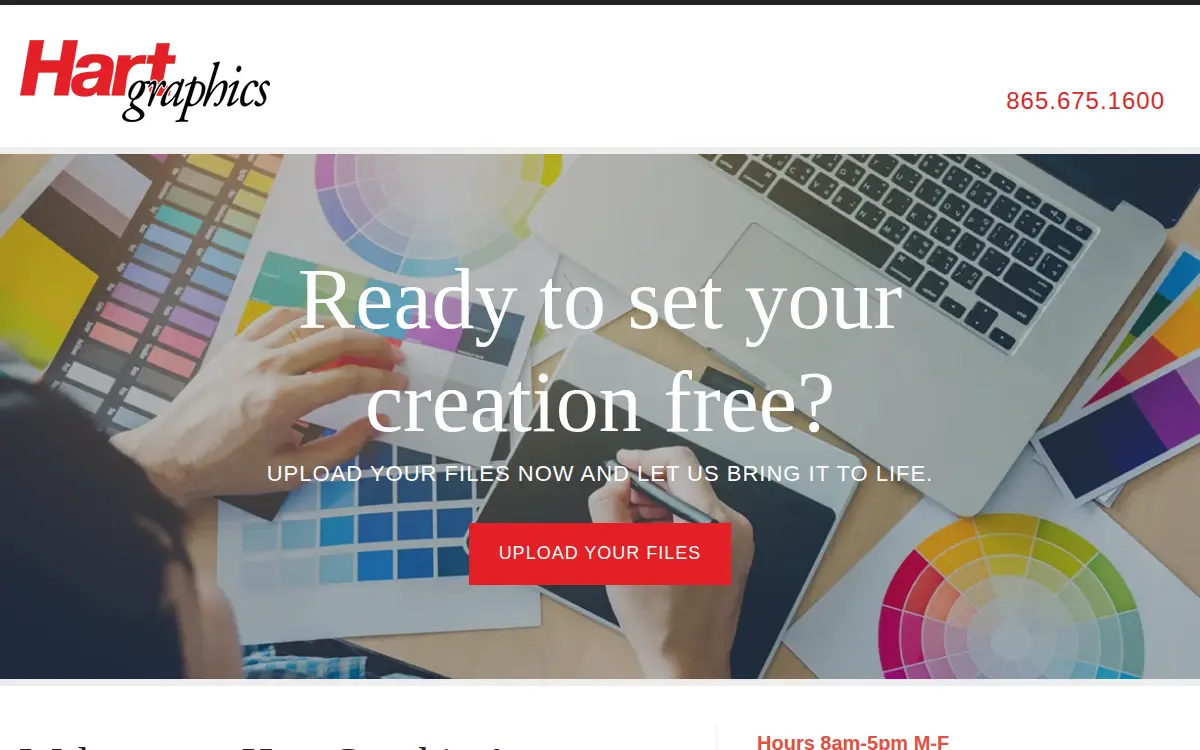Homepage of Golden Hart Graphics INC.