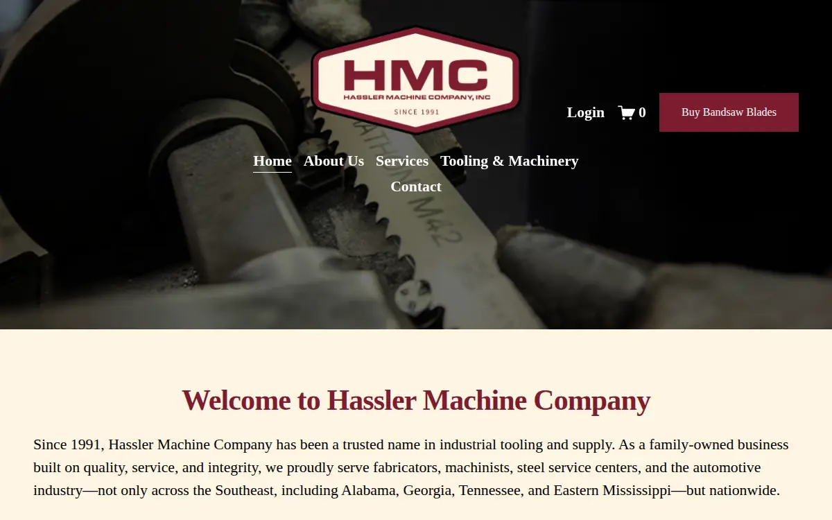 Homepage of Hassler Machine Co., INC.
