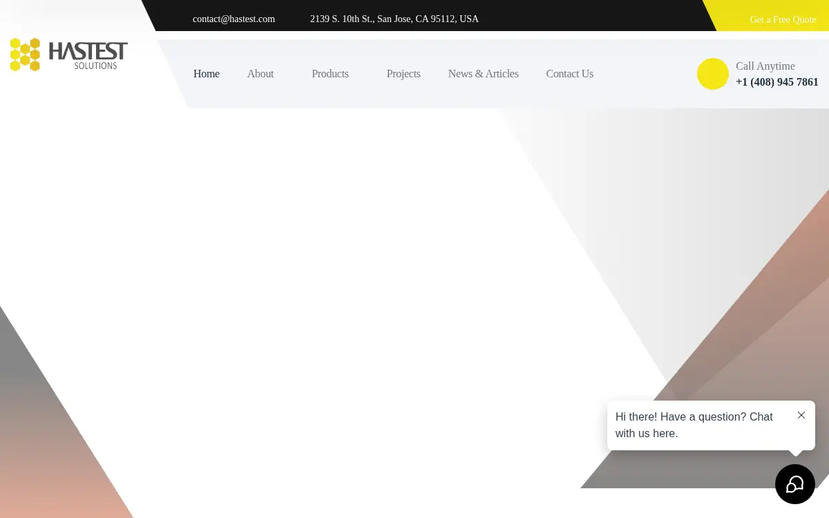 Homepage of Hastest Solutions, INC