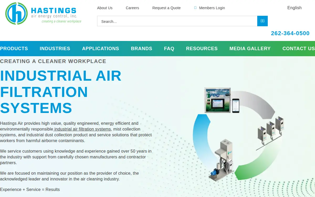 Homepage of Hastings Air-energy Control, INC.