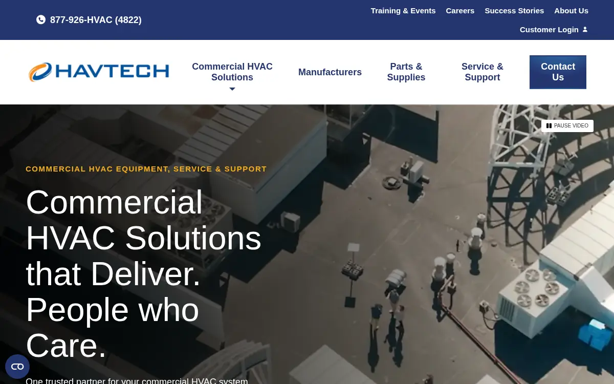 Homepage of Havtech, LLC