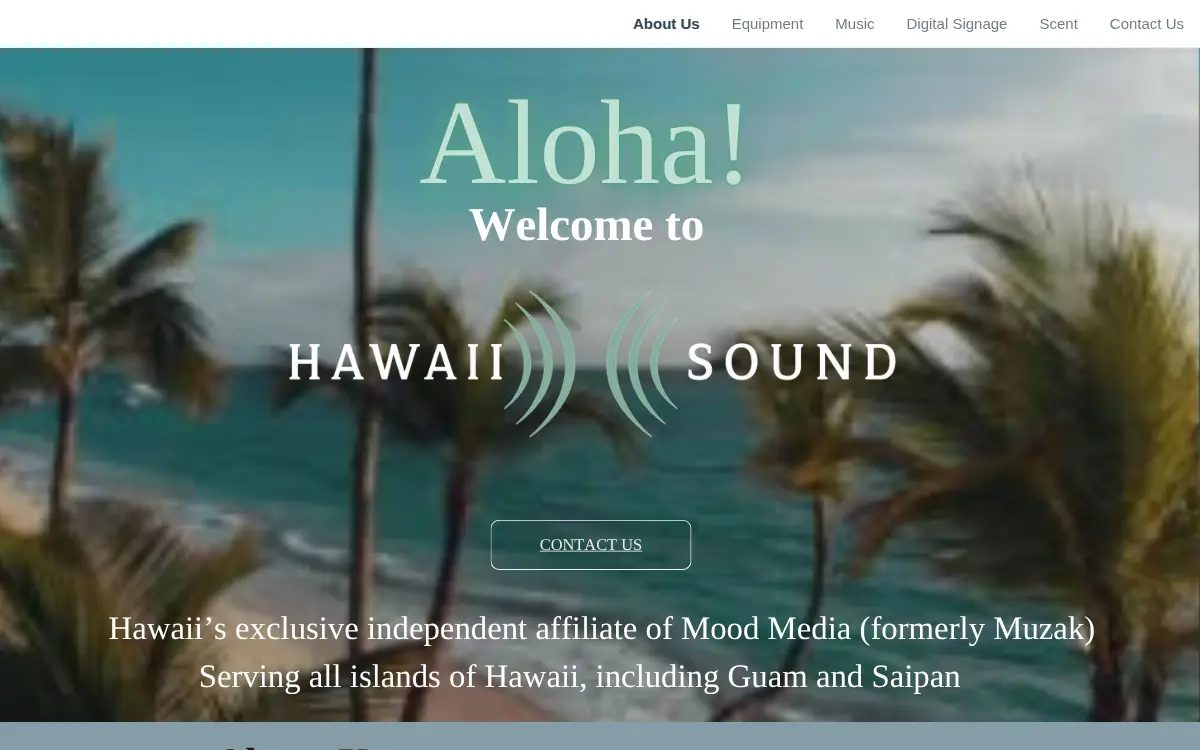 Homepage of Hawaii Sound Systems INC