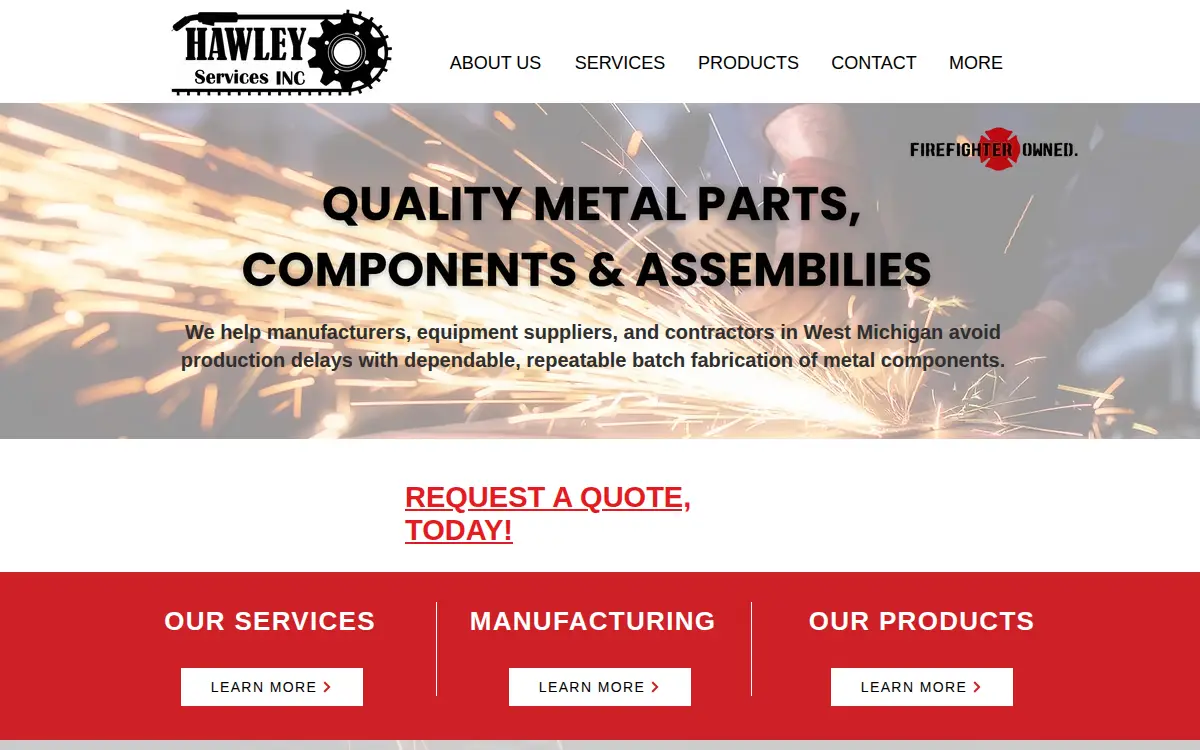 Homepage of I Hawley INC