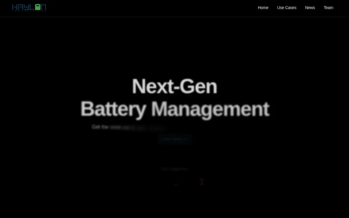 Homepage of Haylon Technologies INC.