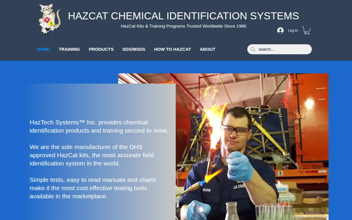 Homepage of Haztech Systems, INC.