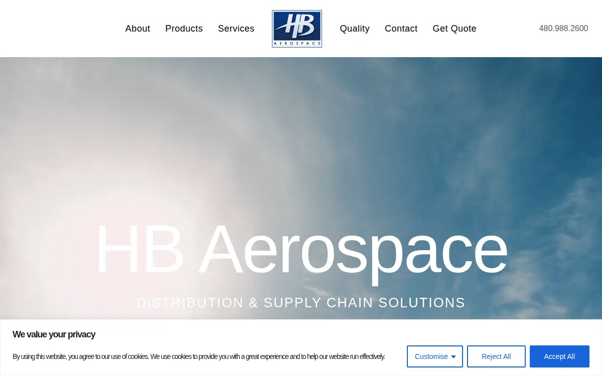 Homepage of Hb Aerospace Holdings, LLC