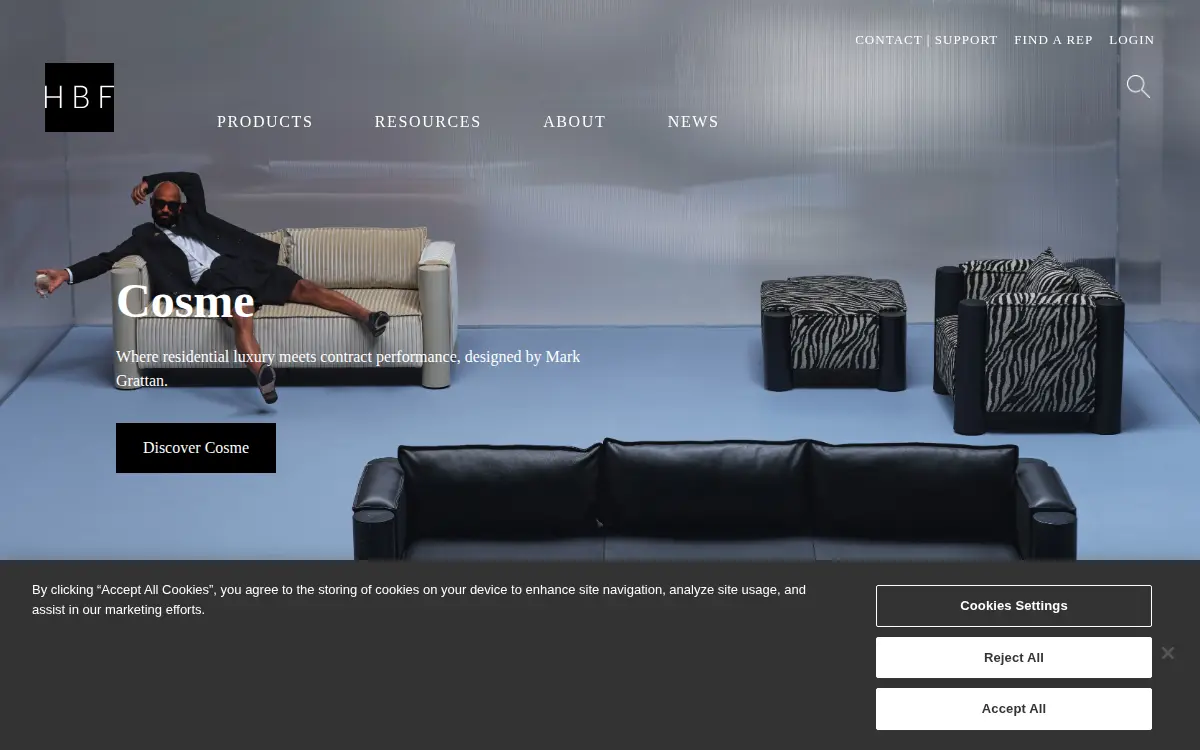 Homepage of Hickory Business Furniture LLC