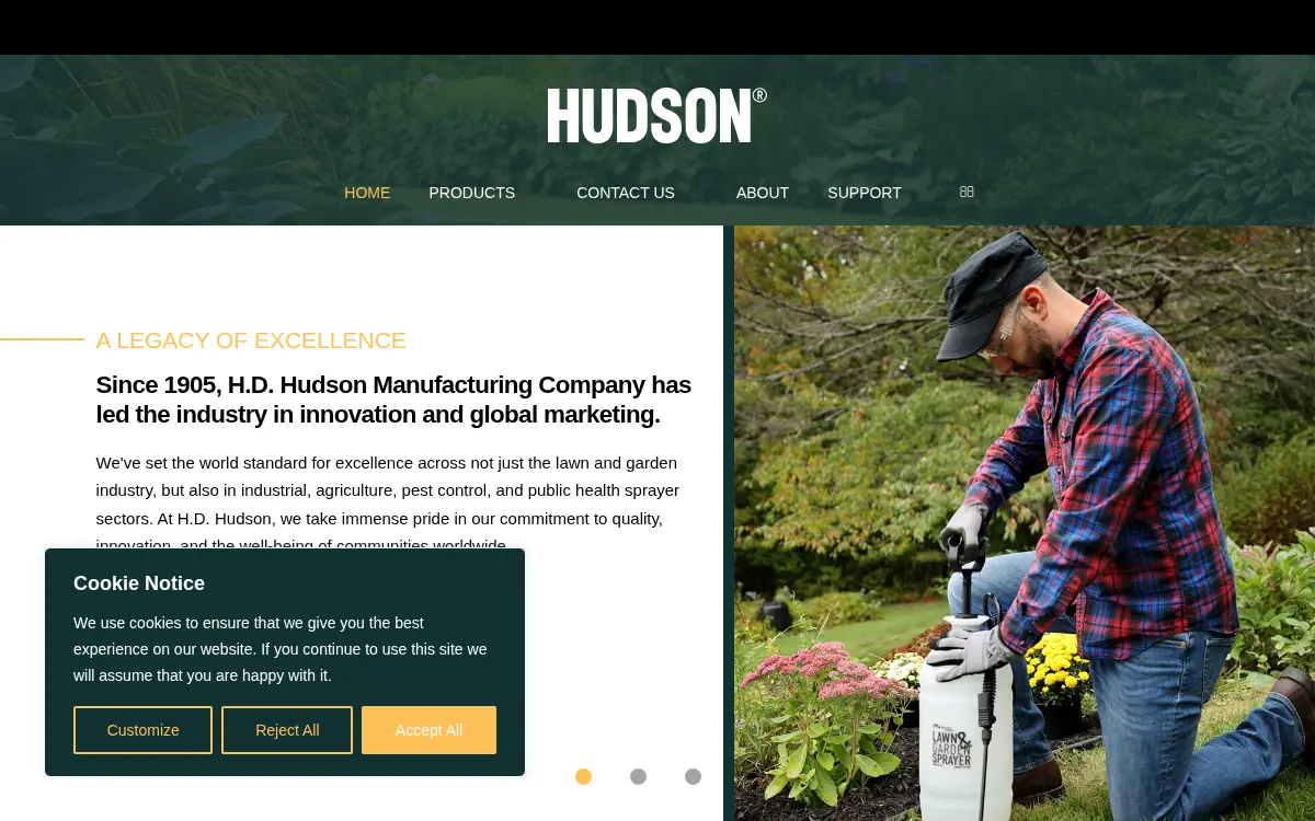 Homepage of H.d. Hudson Manufacturing Company
