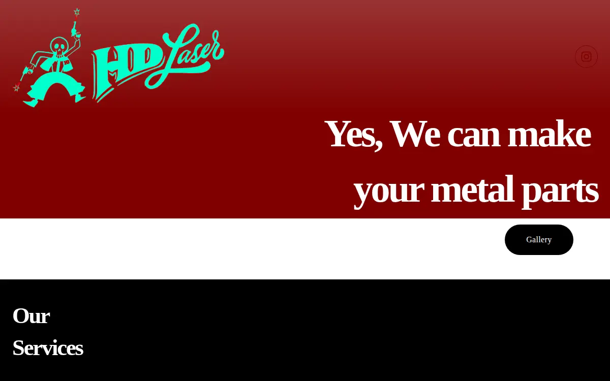 Homepage of Hd Laser LLC