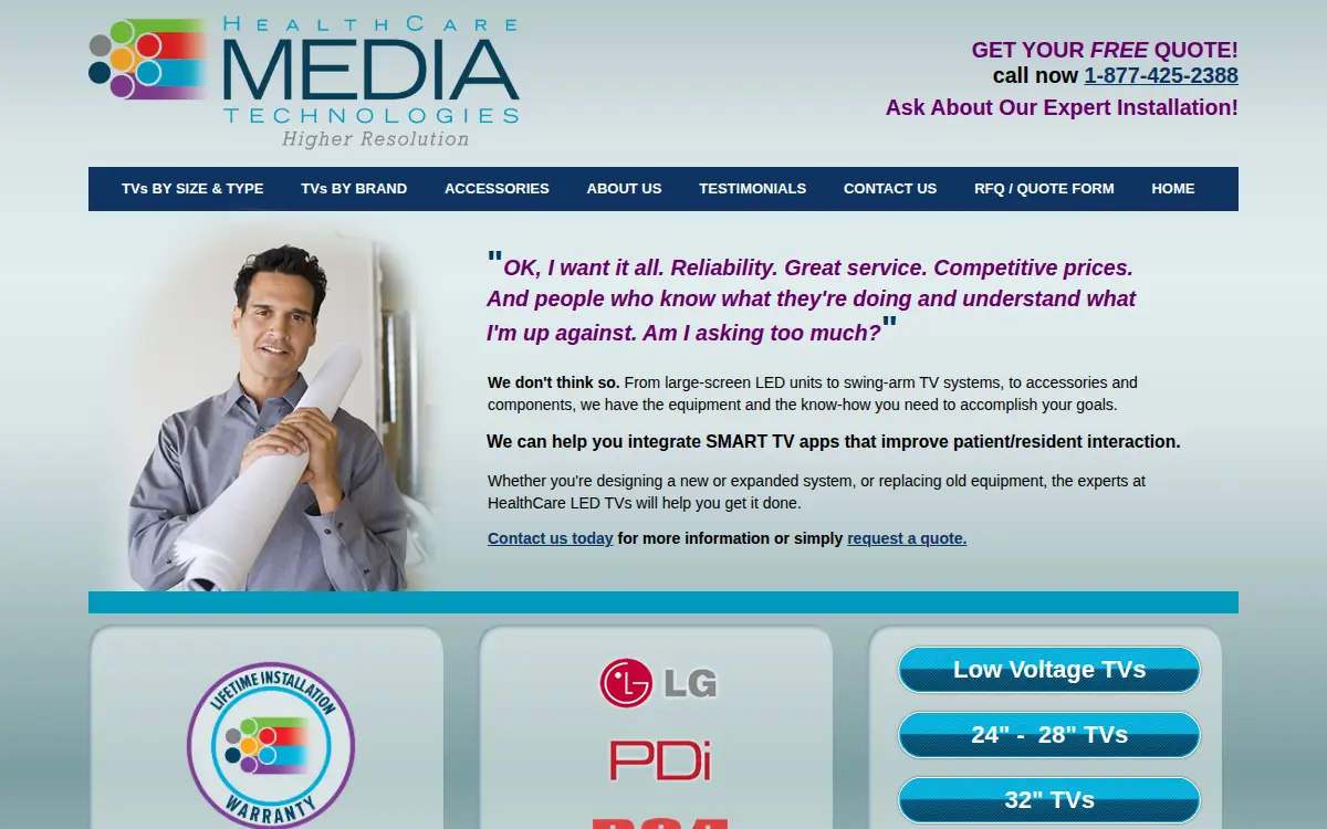 Homepage of Healthcare Media Technologies, INC.