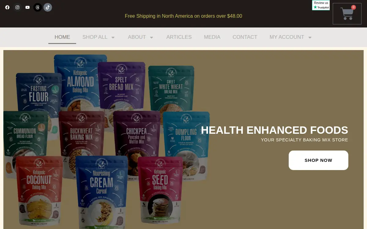 Homepage of Health Enhanced Foods INC
