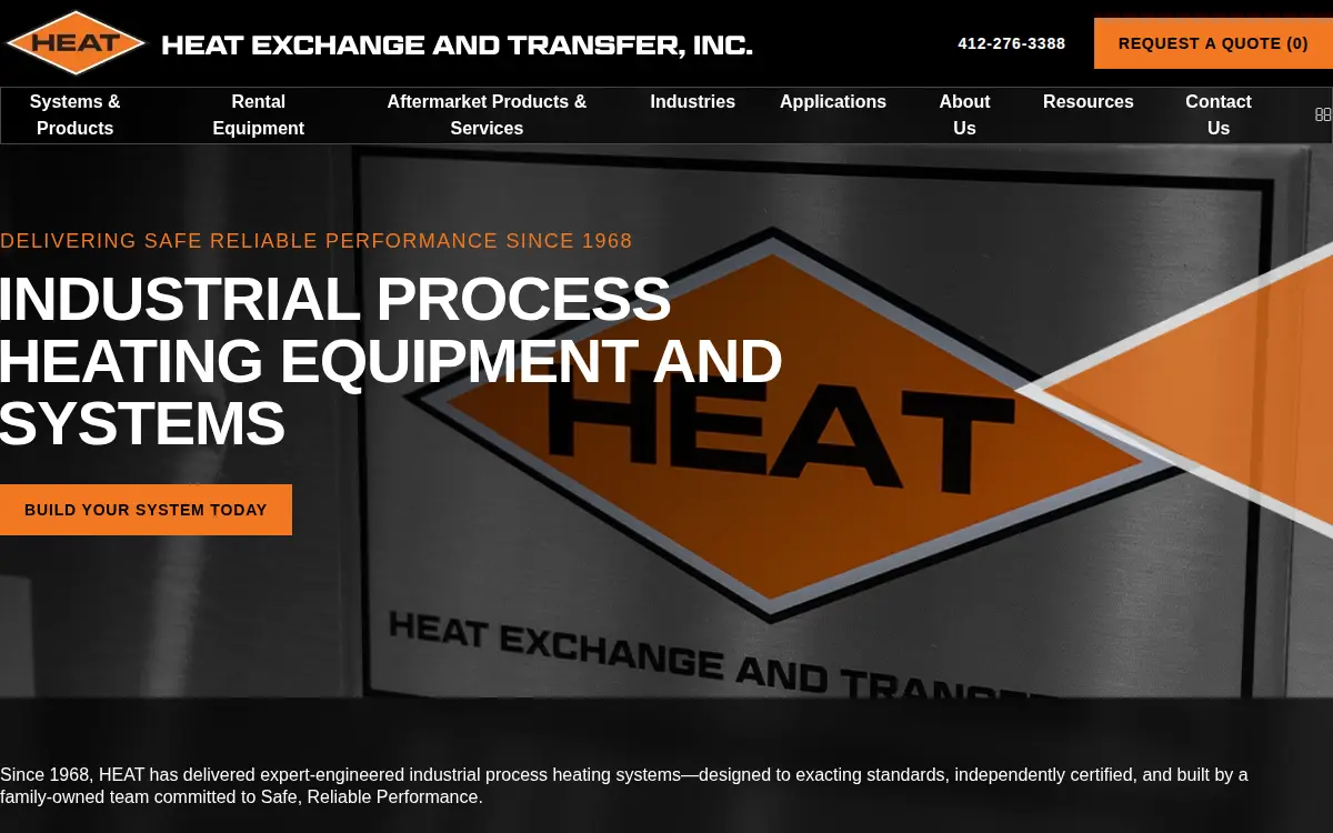 Homepage of Heat Exchange and Transfer, INC