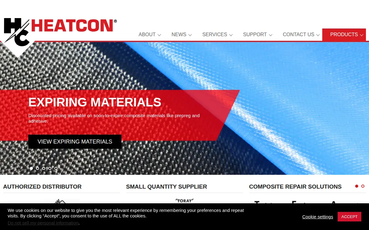 Homepage of Heatcon Composite Systems, INC.