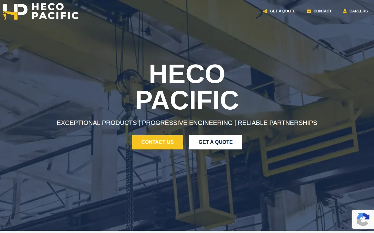Homepage of Heco Pacific Manufacturing INC