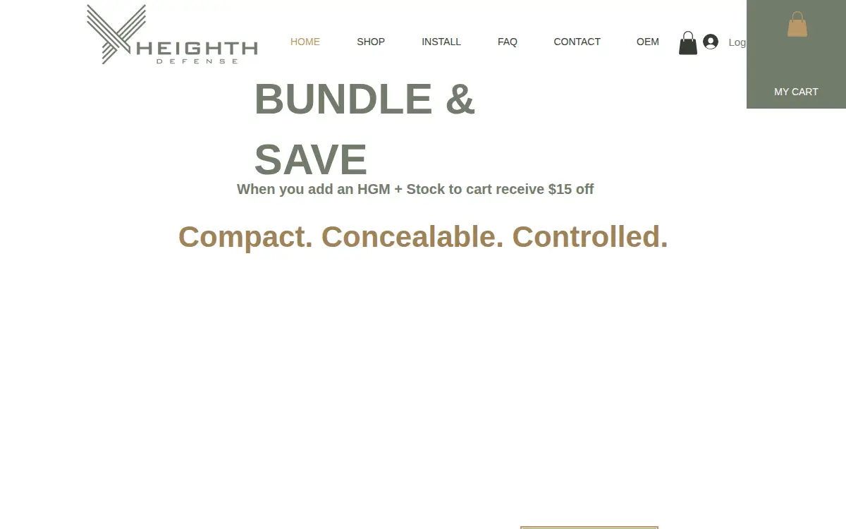 Homepage of Heighth Defense LLC