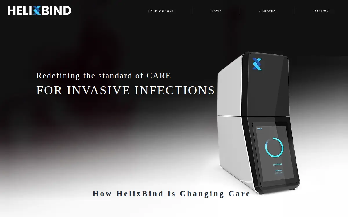 Homepage of Helixbind, INC.