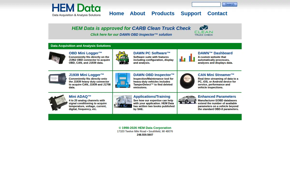 Homepage of Hem Data CORP
