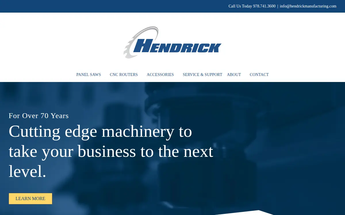 Homepage of Hendrick Manufacturing Corporation