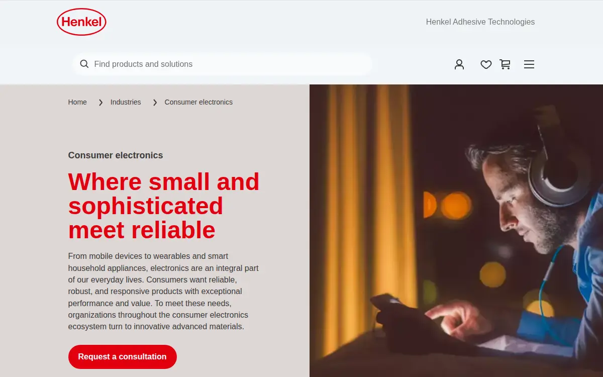 Homepage of Henkel Corporation