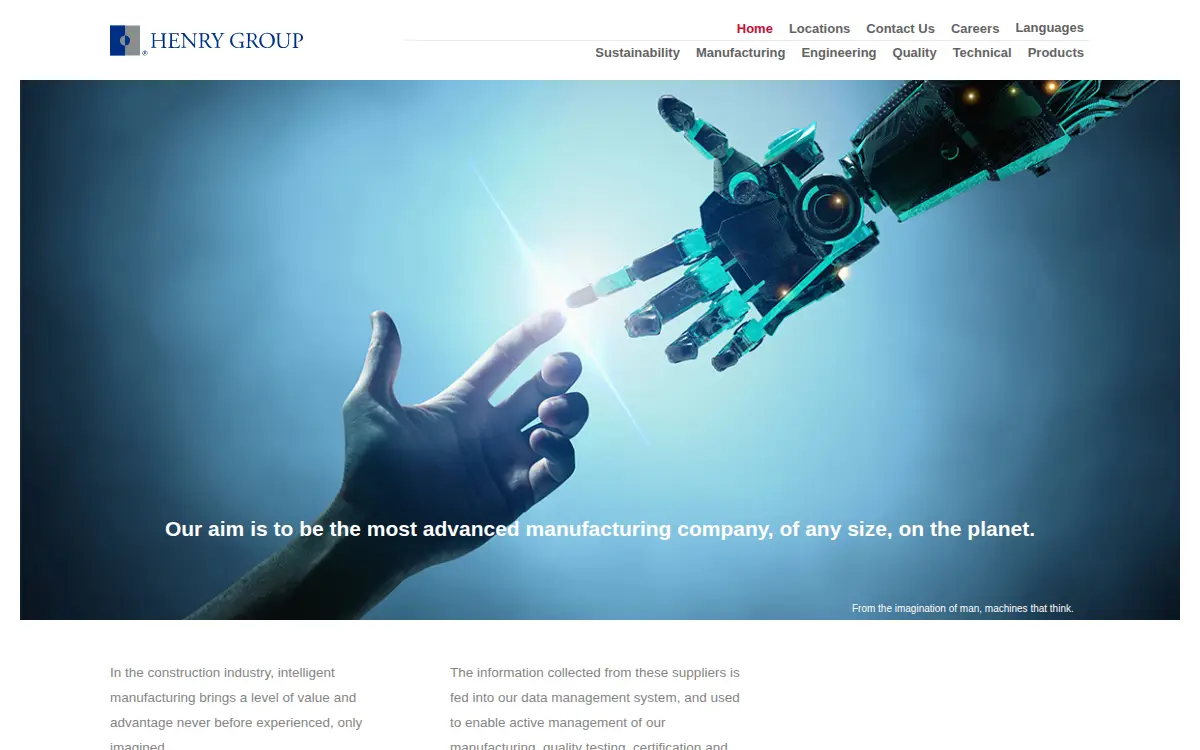 Homepage of Henry Technologies, INC.