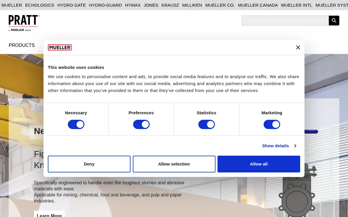 Homepage of Henry Pratt Company, LLC