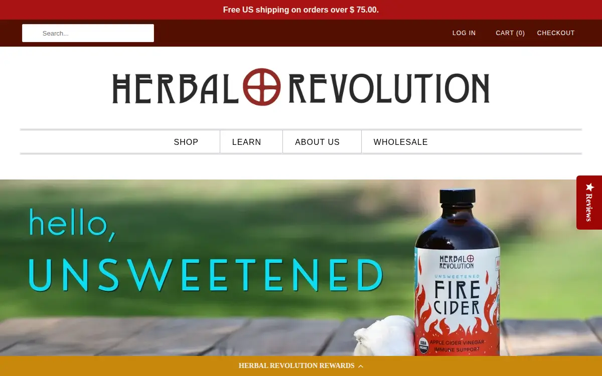 Homepage of Herbal Revolution Farm and Apothecary LLC