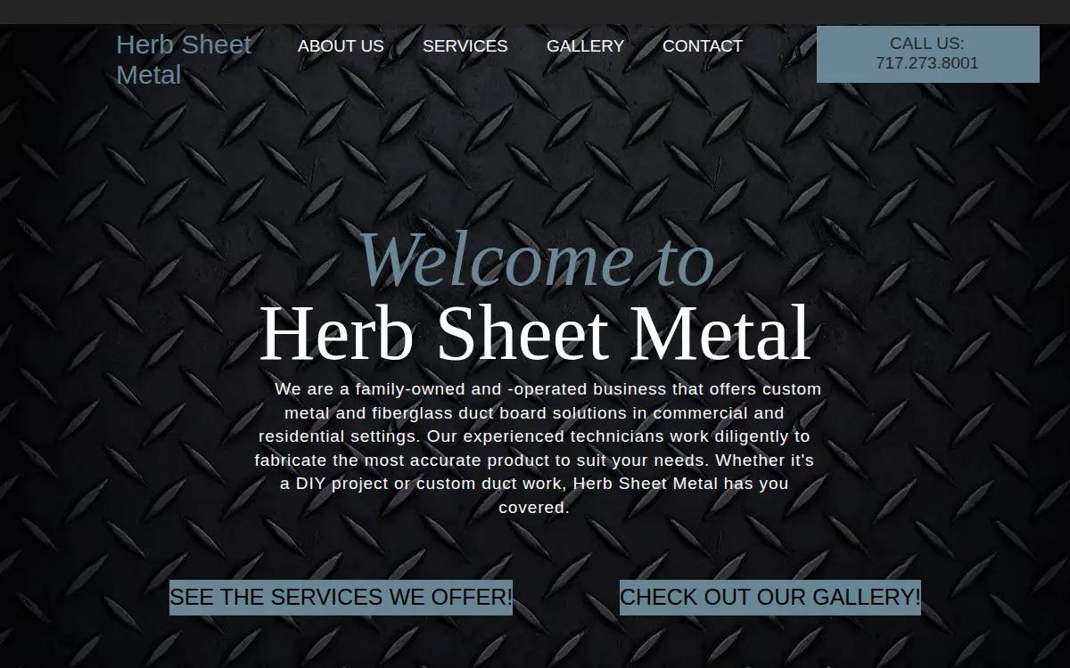 Homepage of Herb Sheet Metal INC