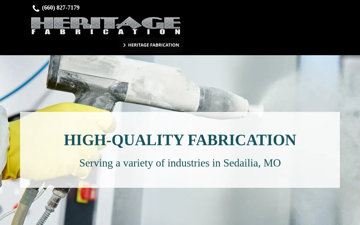 Homepage of Heritage Fabrication INC
