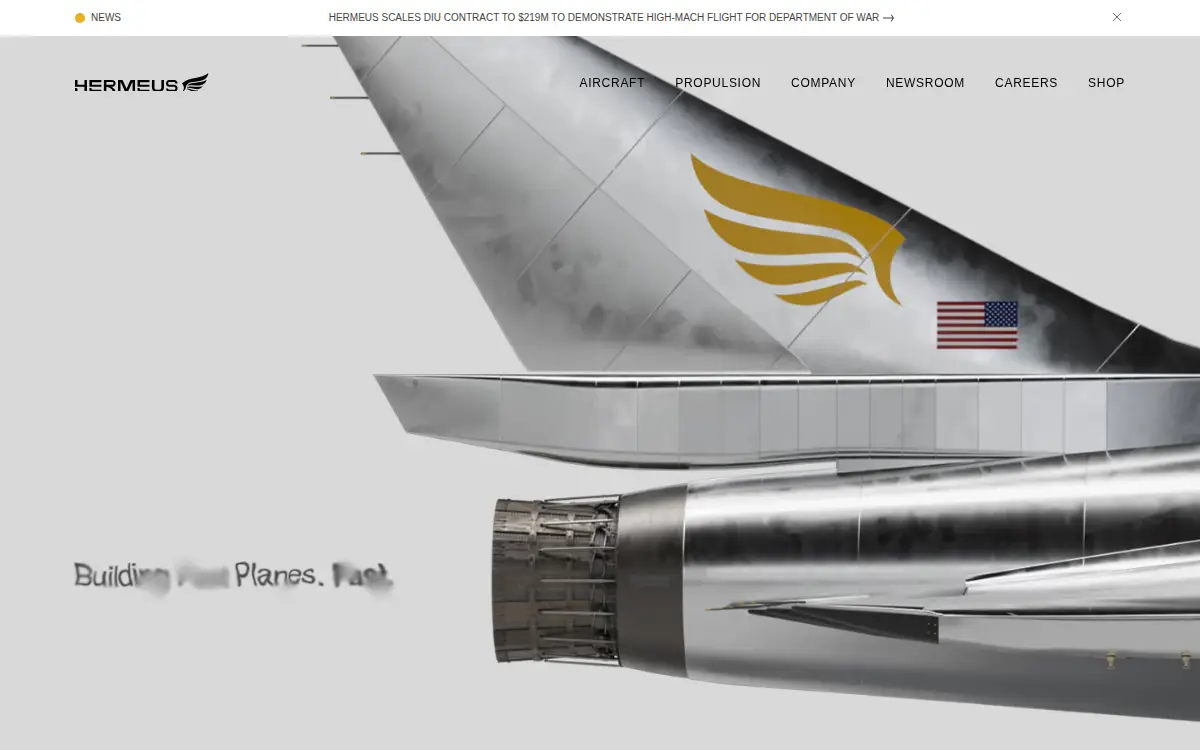 Homepage of Hermeus CORP