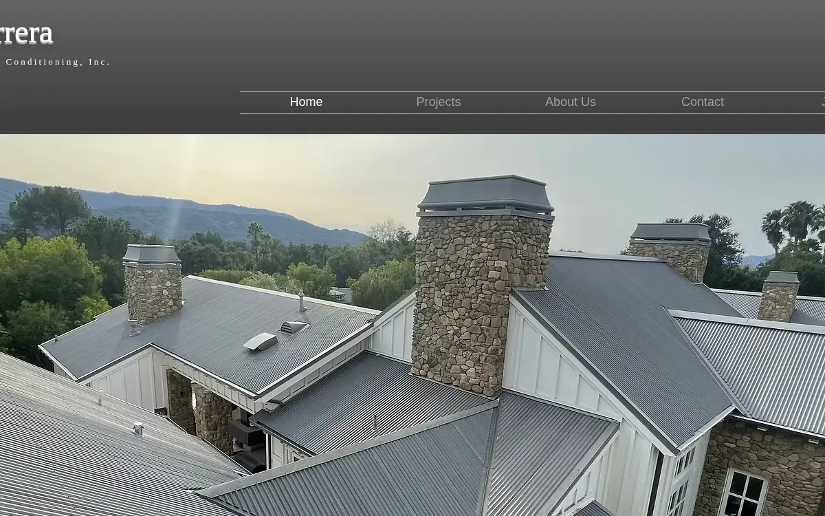 Homepage of Herrera Sheet Metal and Air Conditioning, INC.
