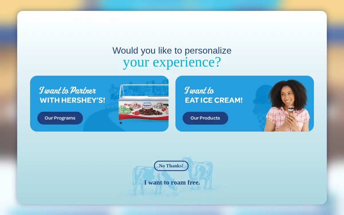 Homepage of Hershey Creamery Company
