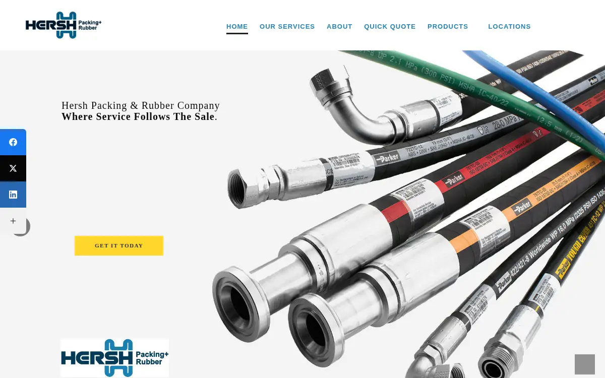 Homepage of Hersh Packing & Rubber CO