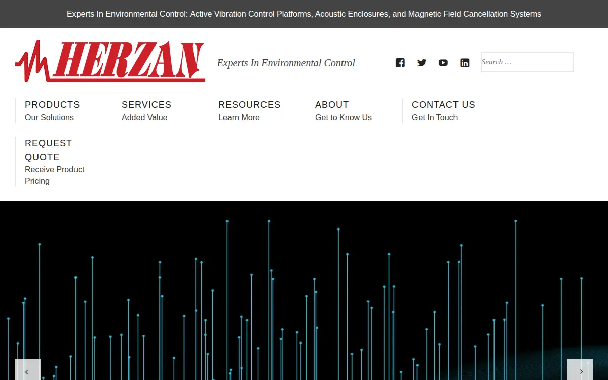 Homepage of Herzan, LLC