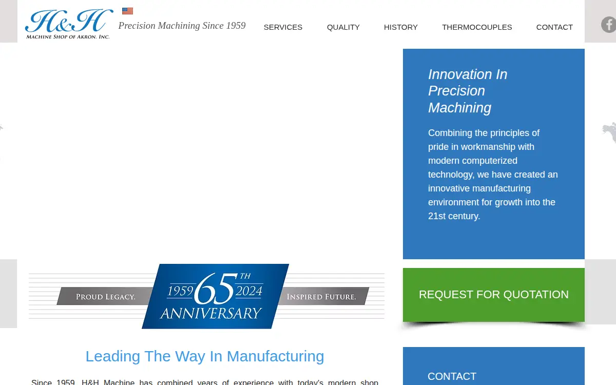Homepage of H & H Machine Shop of Akron INC