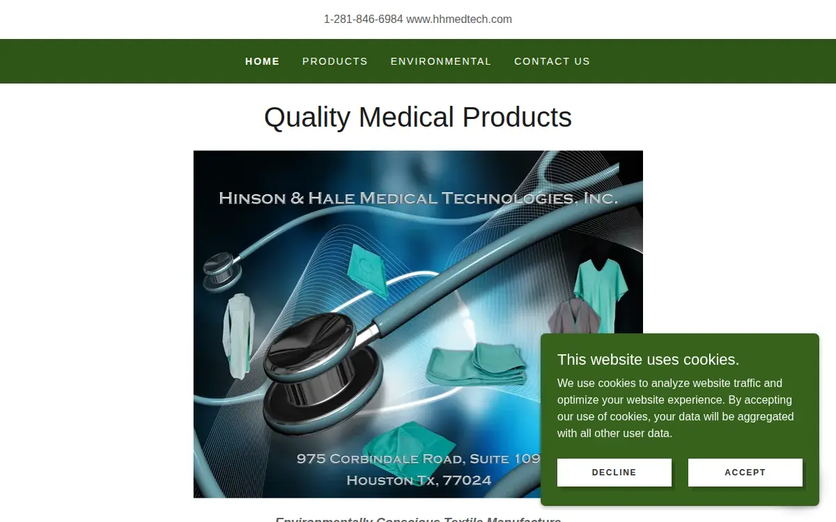 Homepage of Hinson & Hale Medical Technologies, INC