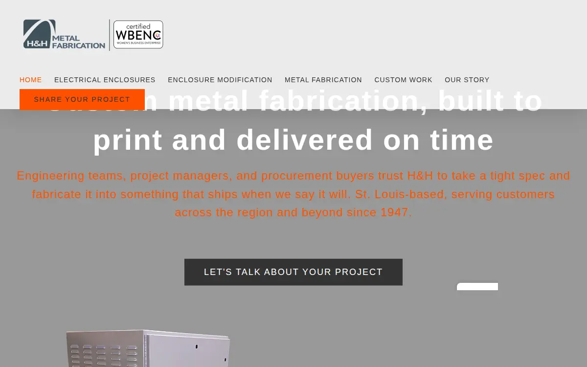 Homepage of H4 Manufacturing LLC
