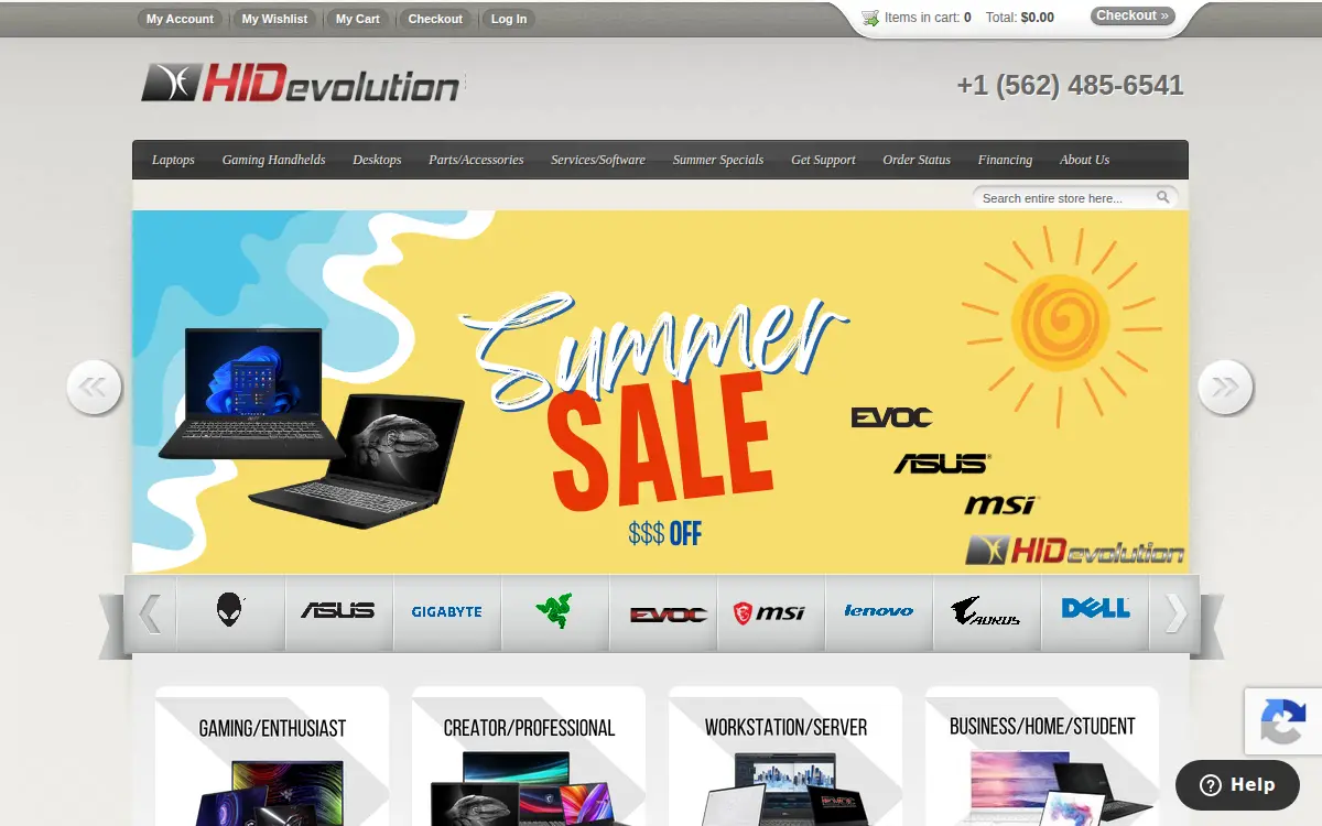 Homepage of Evolution Computers, INC