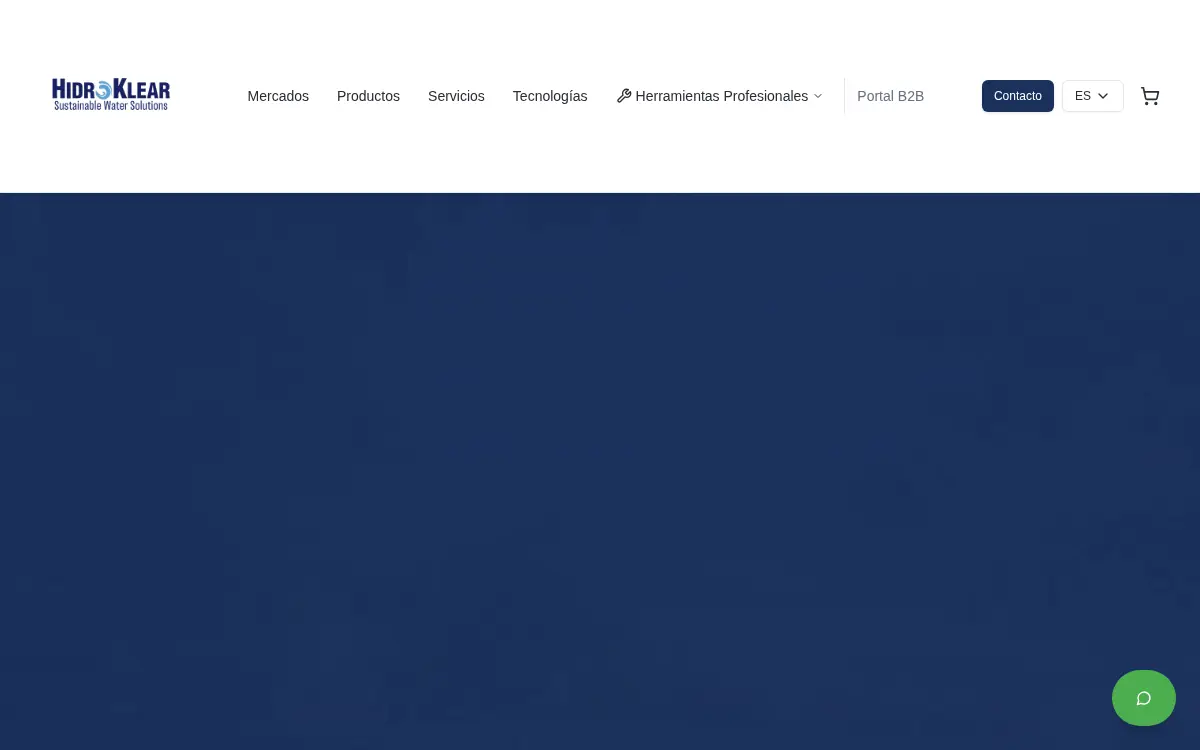 Homepage of Hidroklear, LLC