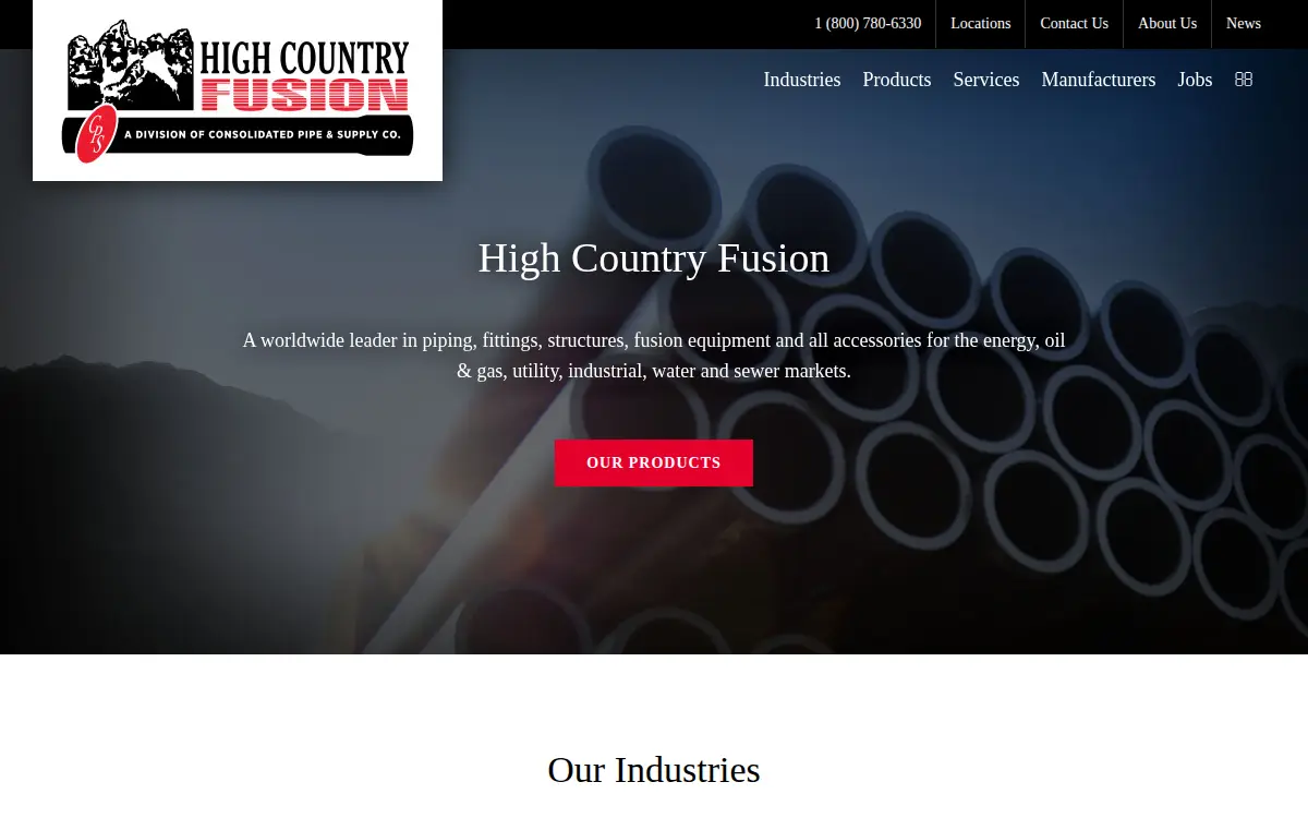 Homepage of Consolidated Pipe & Supply Company, INC.