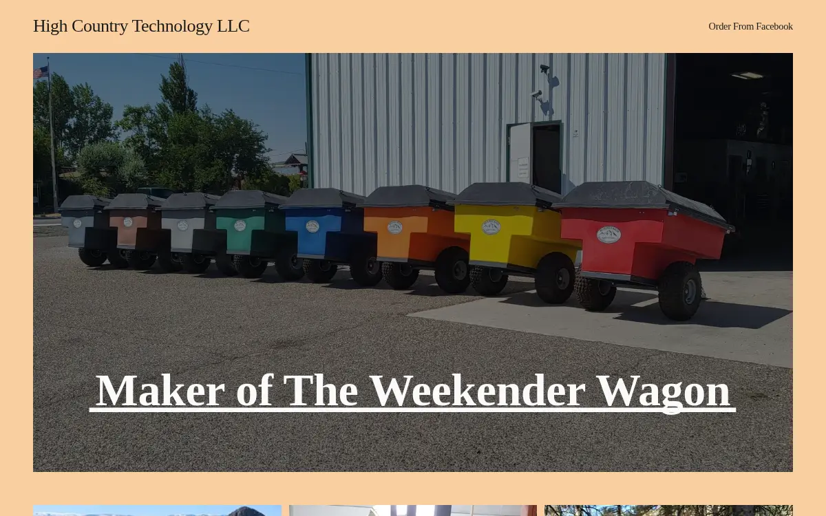 Homepage of High Country Technology, LLC