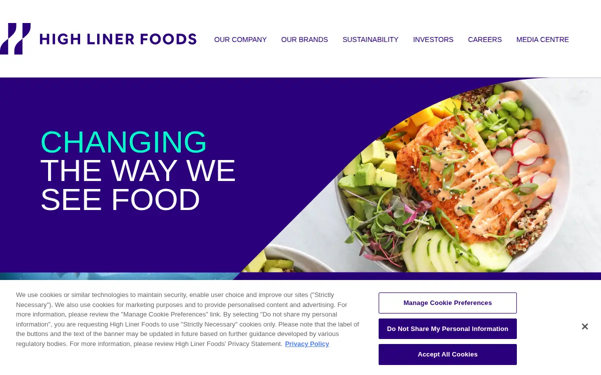 Homepage of High Liner Foods (usa), Incorporated