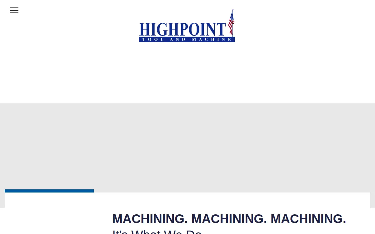 Homepage of Highpoint Tool & Machine, INC.