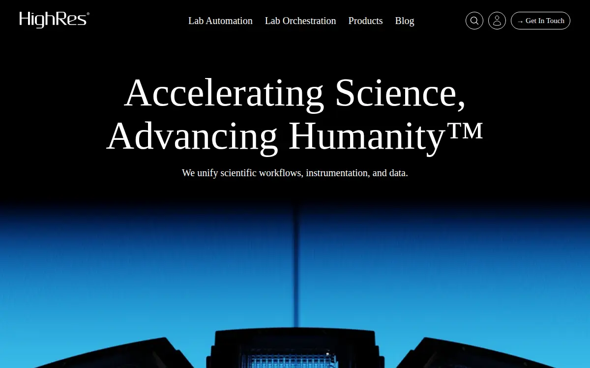 Homepage of Highres Biosolutions, INC.